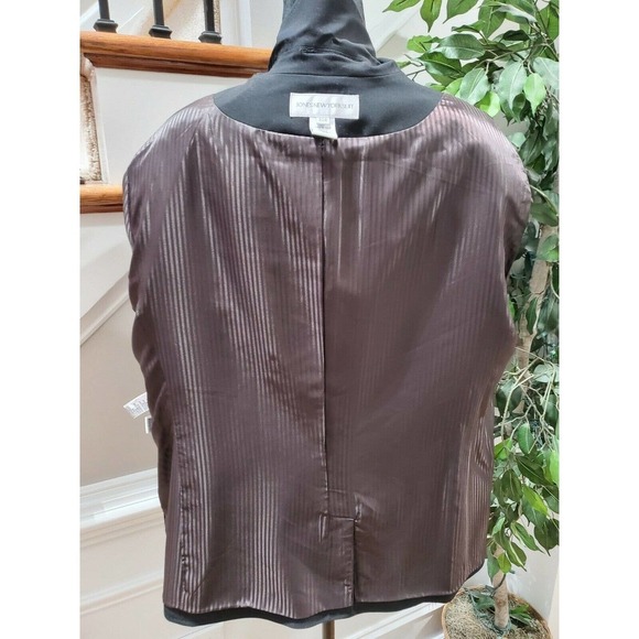Jones Newyork Womens Black Polyester Two Buttons Single Breasted Blazer Size 22W - Picture 7 of 11